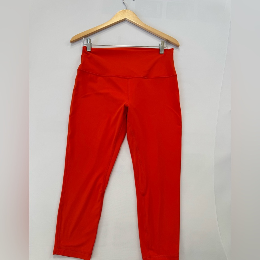 Women's Orange High-Waisted Leggings
